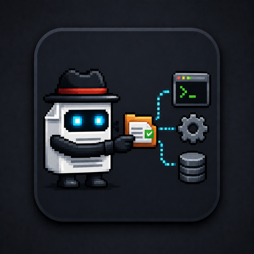 AgentDocs mascot connecting verified documentation to local tools
